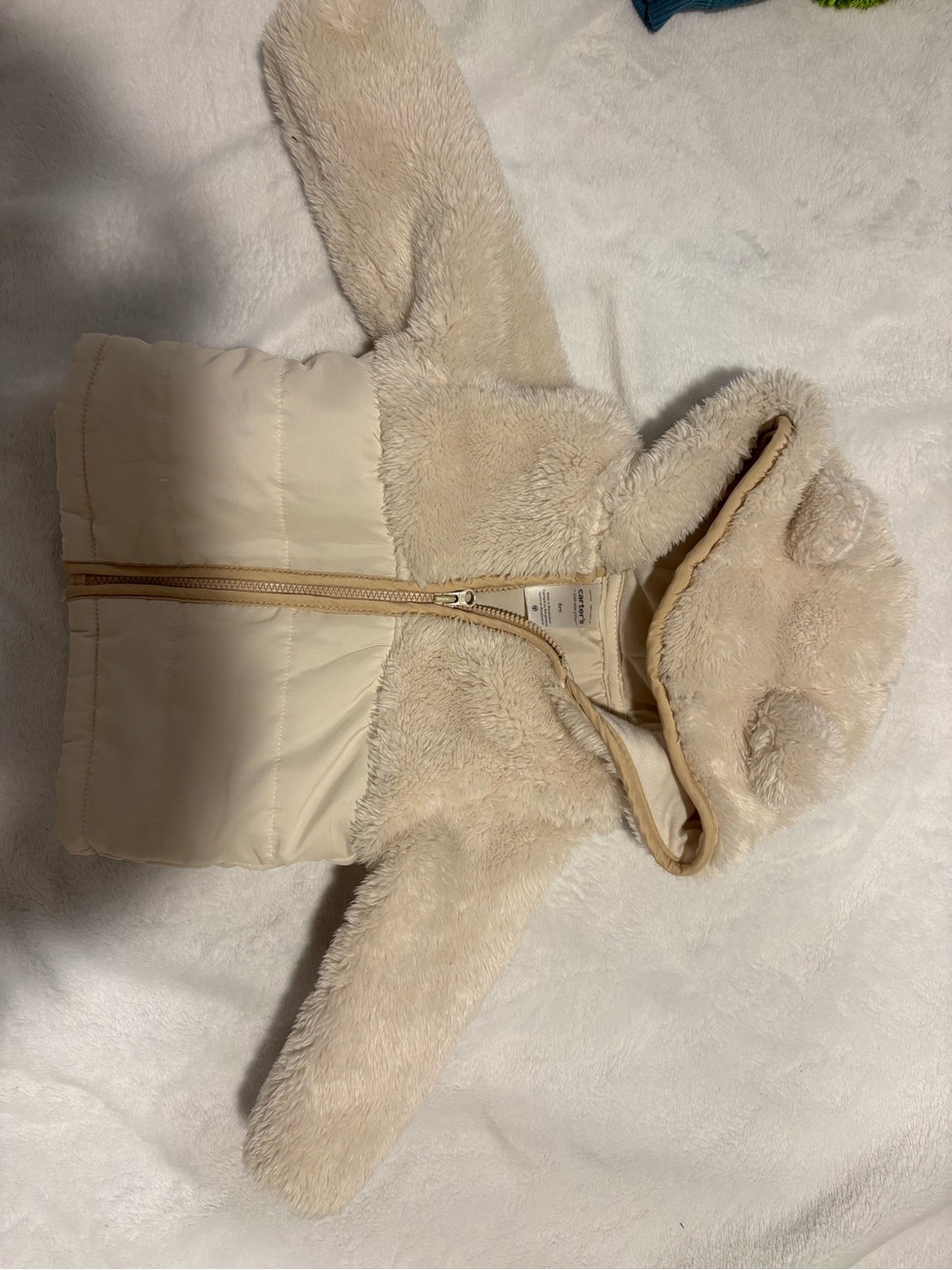 Carter's Cream Faux Fur Baby Jacket